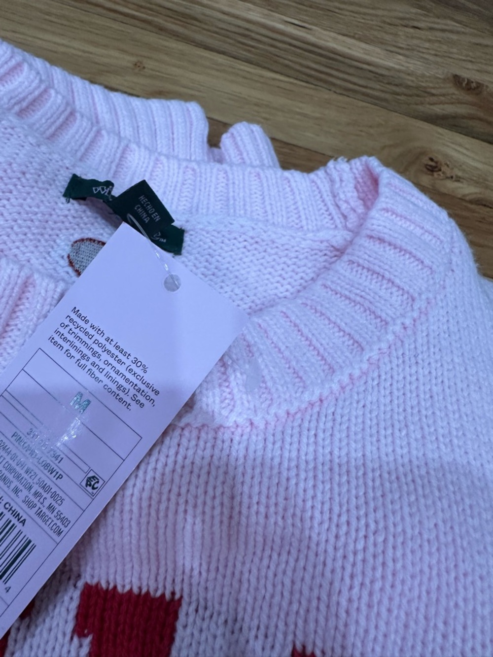 Pink Crewneck Sweater with Red 'DUMP HIM' Graphic - Picture 4 of 4